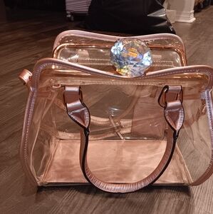 Transparent Rose Gold Women's Bag